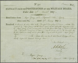 Indian Mutiny 1857 (March 19): Extract from the Ordnance Dept., ...