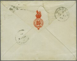 1882/90: ½ a. blue-green and 4 a. olive-green used on 1890 crested ...