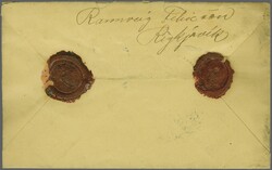 1900: 25 aur. brown & bright blue, perf. 12¾ used with 1896/98 16 ...