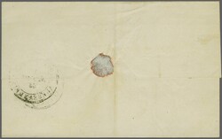 1863: Cover from Alexandria to Cairo rated '1' piastre in blue crayon ...