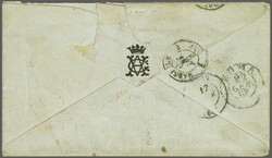 French PO's 1862: France Empire 40 c. orange, a horizontal strip of ...