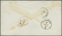 Wuntho Rebellion 1894: India 2 a. 6 p. orange postal stationery ...