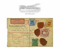 British Post Offices in China 1917/21: 10 c. mauve postal stationery ...