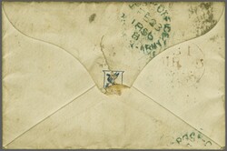 Crimean War 1854/57: 1 d. red-brown on blued paper, perf. 14, an ...