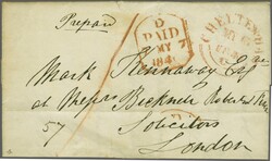 1840 (May 6): Prepaid entire letter from Cheltenham to London, used ...