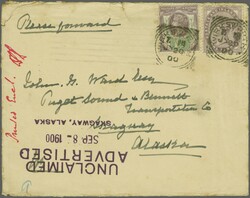 1872: 1 d. lilac and 1897 1½ d. dull purple & green used on 1900 ...