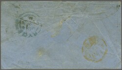 Crimean War 1854: 1 d. red-brown on blued, perf. 16, a horizontal ...