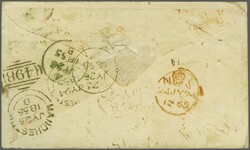 Crimean War 1854/55: 1 d, red on blued paper, perf. 16, a used ...