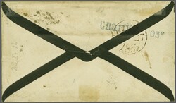 Crimean War 1854/55: 1 d. red-brown on blued, perf. 16, three ...