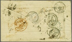 Crimean War 1854: Cover sent unpaid from Exeter (Oct 28) to the ...