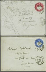 Reconquest of the Sudan 1898: Soudan 5 m. carmine postal stationery ...
