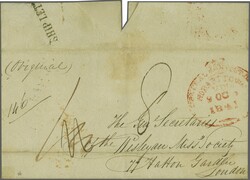 1841 (April 16): Outer letter-sheet from Missionary S. Rathbone on ...