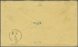 1861/62: Franklin 30 c. orange, a used example on Wells Fargo 3 c. ...