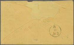 1861/66: 3 c. rose and 24 c. greyish lilac used on Wells Fargo 3 c. ...