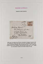 1889/1905: Covers/cards (7) with 1884 cover bearing 1882/85 6 d. ...