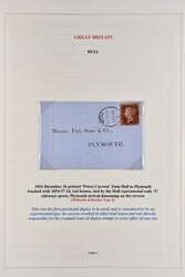 "Spoon" Duplex Cancellations 1855/1858: Collection on leaves with ...