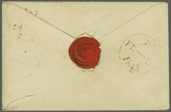 1841: 1 d. red-brown on blued, a used example with ample to large ...