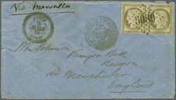 French PO in Jerusalem 1871/75: Cérès 30 c. grey-brown, a ...