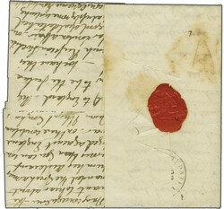1839: Prepaid entire letter in English from Athens to Rome, struck on ...
