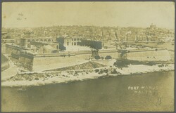 1914: "On Active Service" postcard (Fort Manus) to England, struck ...