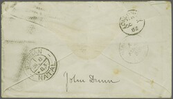 1874 /99: 1 d. dull rose, six examples used on 1883 cover addressed ...