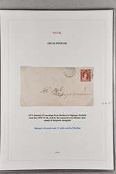 1871/1906: Covers (8) with 1870/73 1 d. bright red on cover from ...