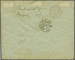 1898: Stampless cover to a Wine Merchants' in Gibraltar, endorsed ...