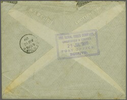 1899: Stampless cover to Reading endorsed "No Stamps Available, Jebba ...