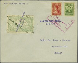 1921: "Valor 10 CENTAVOS" error in black on 50 c. pale green (Type c) ...