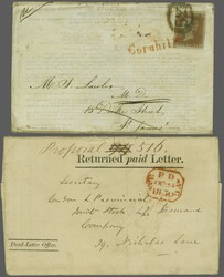 1841: 1 d. red-brown on blued, a used example with large margins all ...