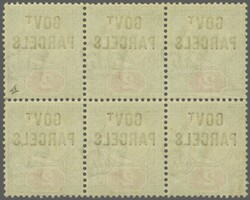 1891/1900: Government Parcels 2 d. grey-green &amp; carmine, an ...