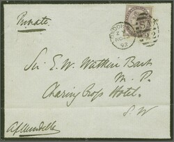 Channel Tunnel 1892: Imprinted Board of Trade cover from an Offical ...