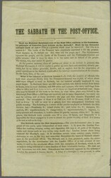 The Sabbath in the Post Office 1848c./75: Undated Broadsheet ...