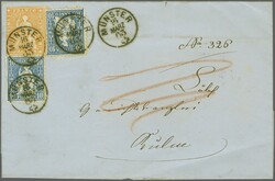 Beromünster: Strubel 20 Rp. gelblichorange in Kombination mit ...