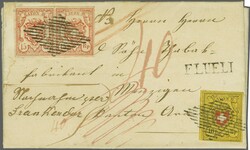 Flühli: Rayon III, Gr. Wertziffer: Typen 9+10 im waagr. Paar in ...