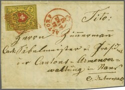 1853 (21. April): Rayon II, Stein D: Type 7 r/u, farbfr. und voll- ...