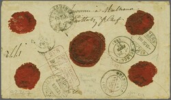 Frankreich: 1870: Sitzende Helvetia 10 Rp. rot und 30 Rp. ...