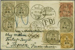 Frankreich: 1869: Sitzende Helvetia 10 Rp. rot, farbfr. und gut gez., ...