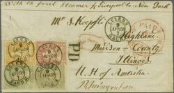 Vereinigte Staaten von Amerika: Strubel 40 Rp. grünlicholiv im senkr ...