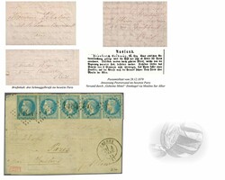 Boules de Moulins 1871 : Briefcouvert aus Seidenpapier mit ...