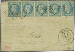 Boules de Moulins 1871 : Briefcouvert aus Seidenpapier mit ...