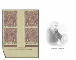 1922: 1 d. violet, comb perf. 14¼ x 14, wmk. Crown over A, an unused ...