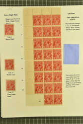 1914: Exhibition page comprising unused multiples of single line ...