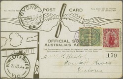1914 (July 16): New Zealand 1 d. carmine in combination with Victoria ...