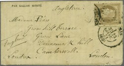 1871 (Jan 27): Entire newspaper letter 'Gazette des Absents / ...