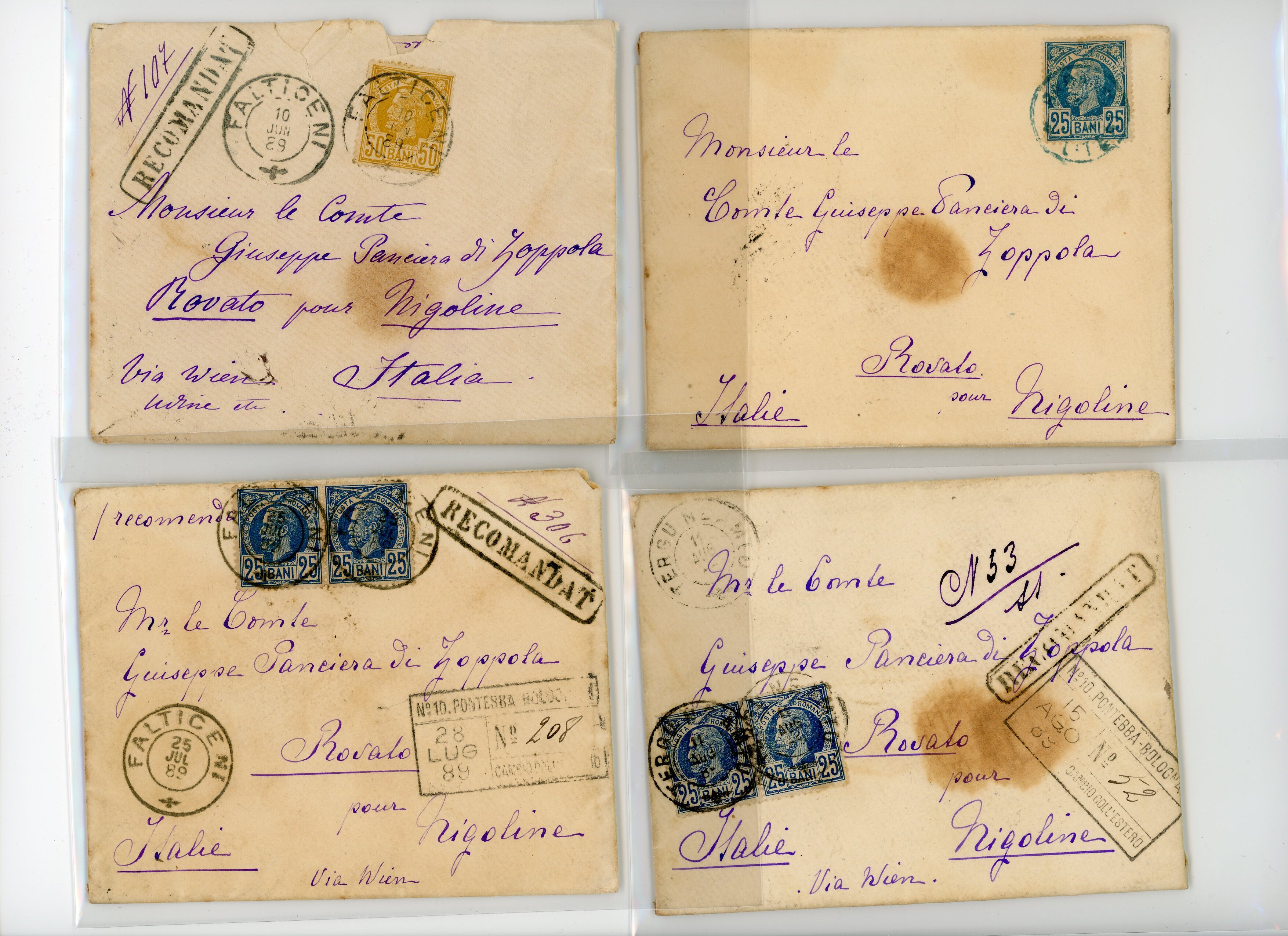 1885/89: Issues on covers in a neat selection of 17 examples, franked ...
