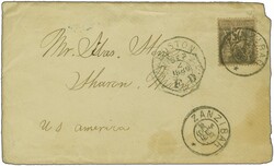 1889: French Zanzibar cover to the United States with 6-Page US Navy ...