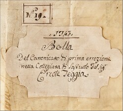 1743: Rome, Official papal bull from the chancery of Benedict XIV ...