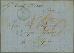 Greek Post Offices, Ibraila; 1860 (Aug 20): Unpaid Entire letter to ...