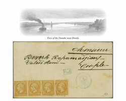 French Consular Post Offices, Ibraila; 1867 (Sept 6): Envelope to ...